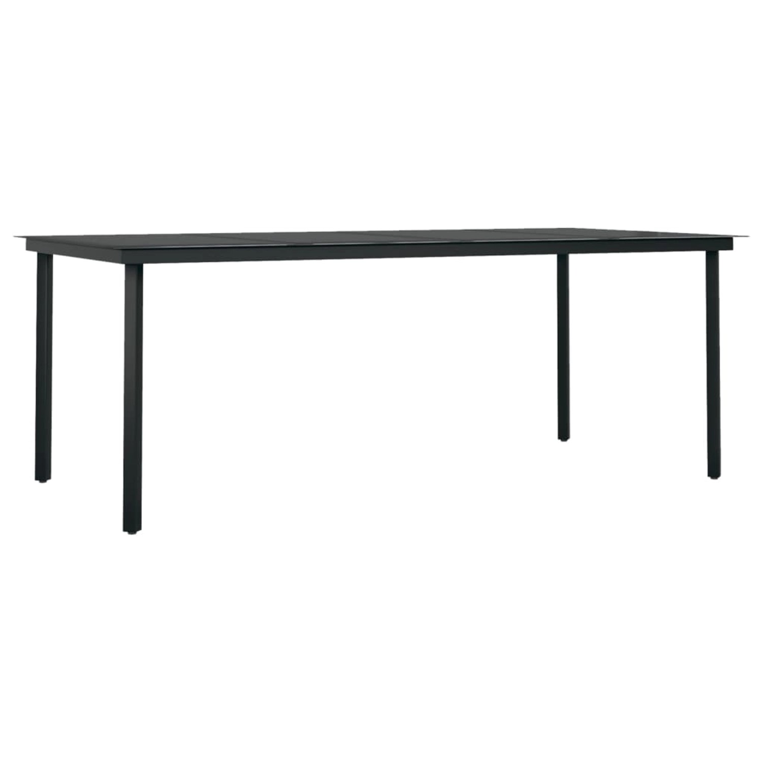 vidaXL Garten-Esstisch Schwarz 200x100x74 cm Stahl und Glas 3100107 vidaXL Garten-Esstisch Schwarz 200x100x74 cm Stahl und Glas 3100107 von VIDAXL