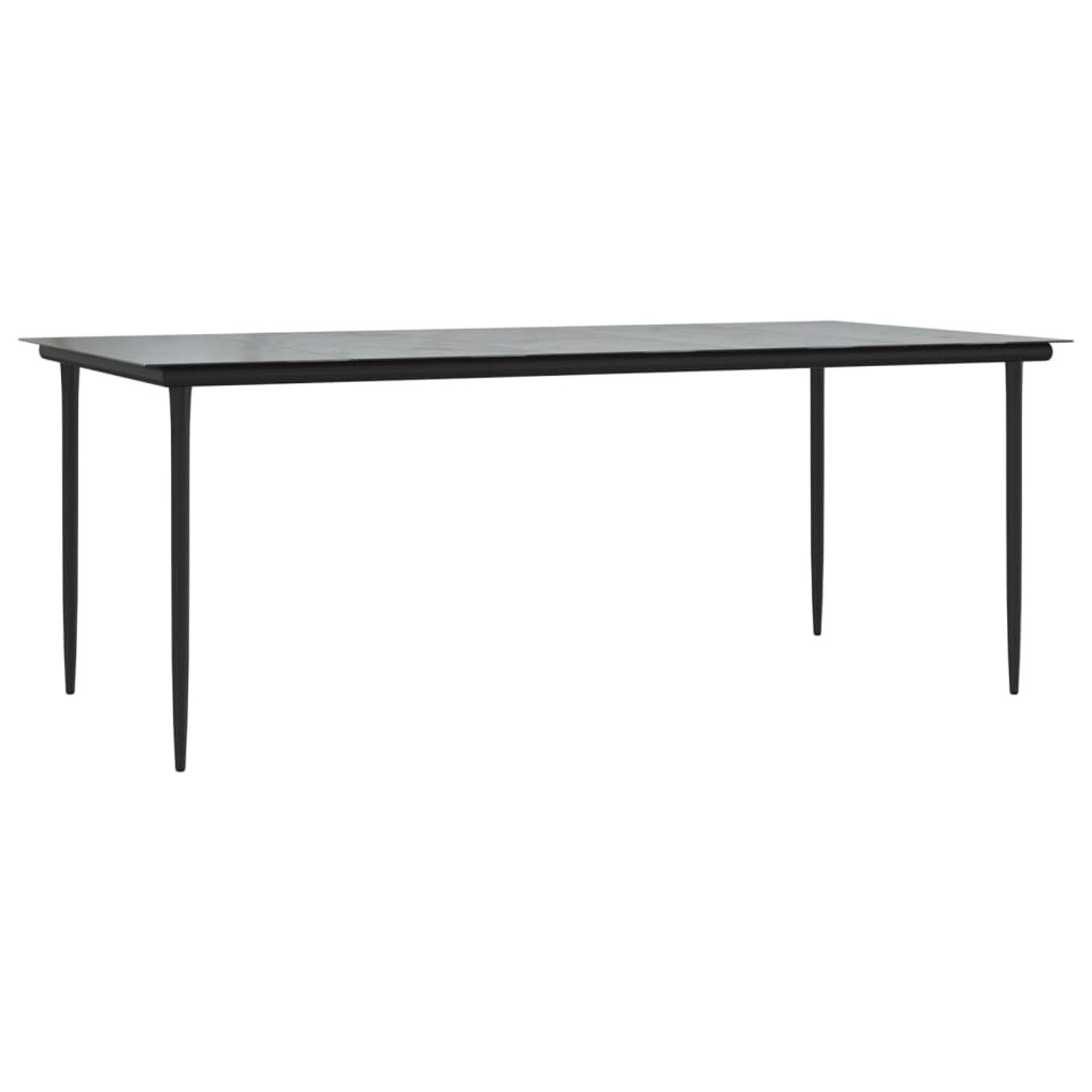 vidaXL Garten-Esstisch Schwarz 200x100x74 cm Stahl und Hartglas 319280 vidaXL Garten-Esstisch Schwarz 200x100x74 cm Stahl und Hartglas 319280 von VIDAXL