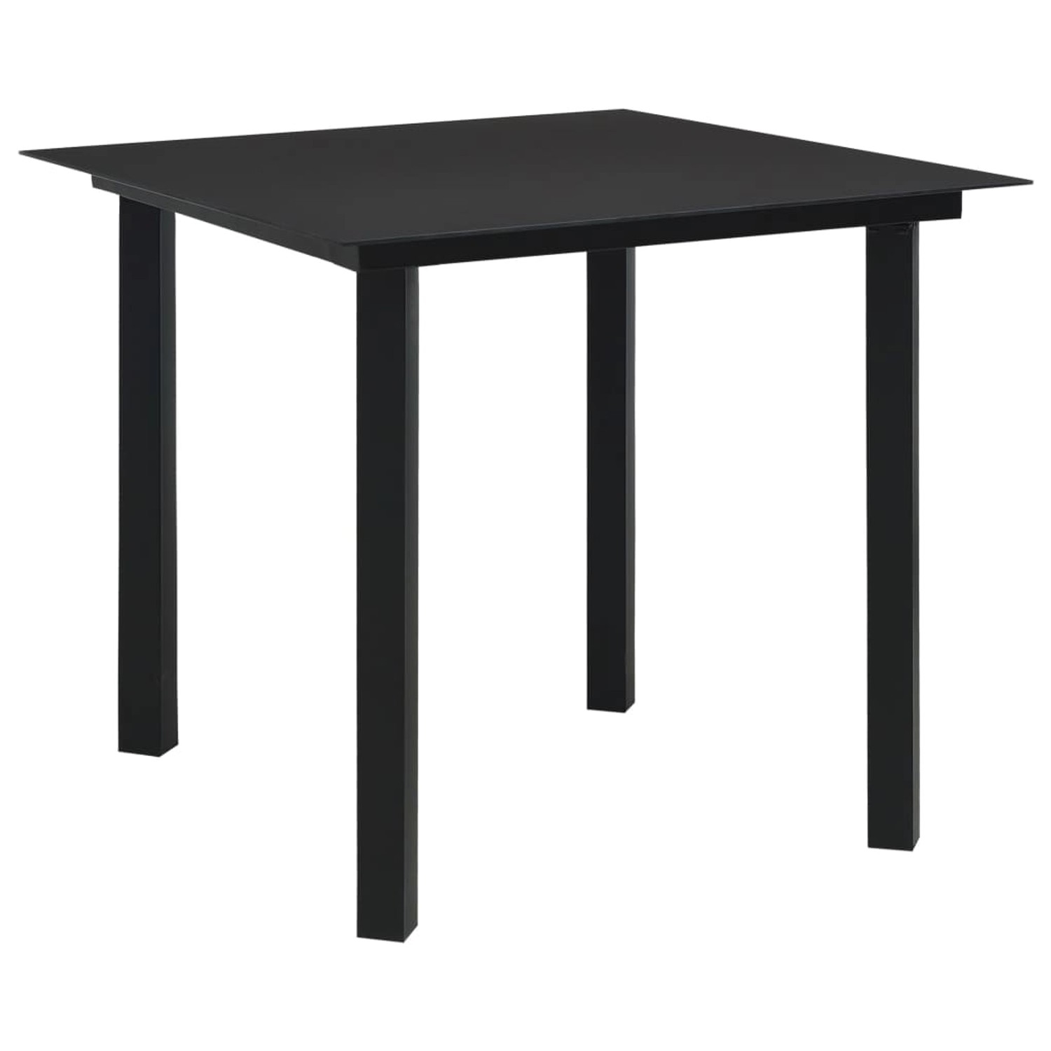 vidaXL Garten-Esstisch Schwarz 80x80x74 cm Stahl und Glas 312161 vidaXL Garten-Esstisch Schwarz 80x80x74 cm Stahl und Glas 312161 von VIDAXL