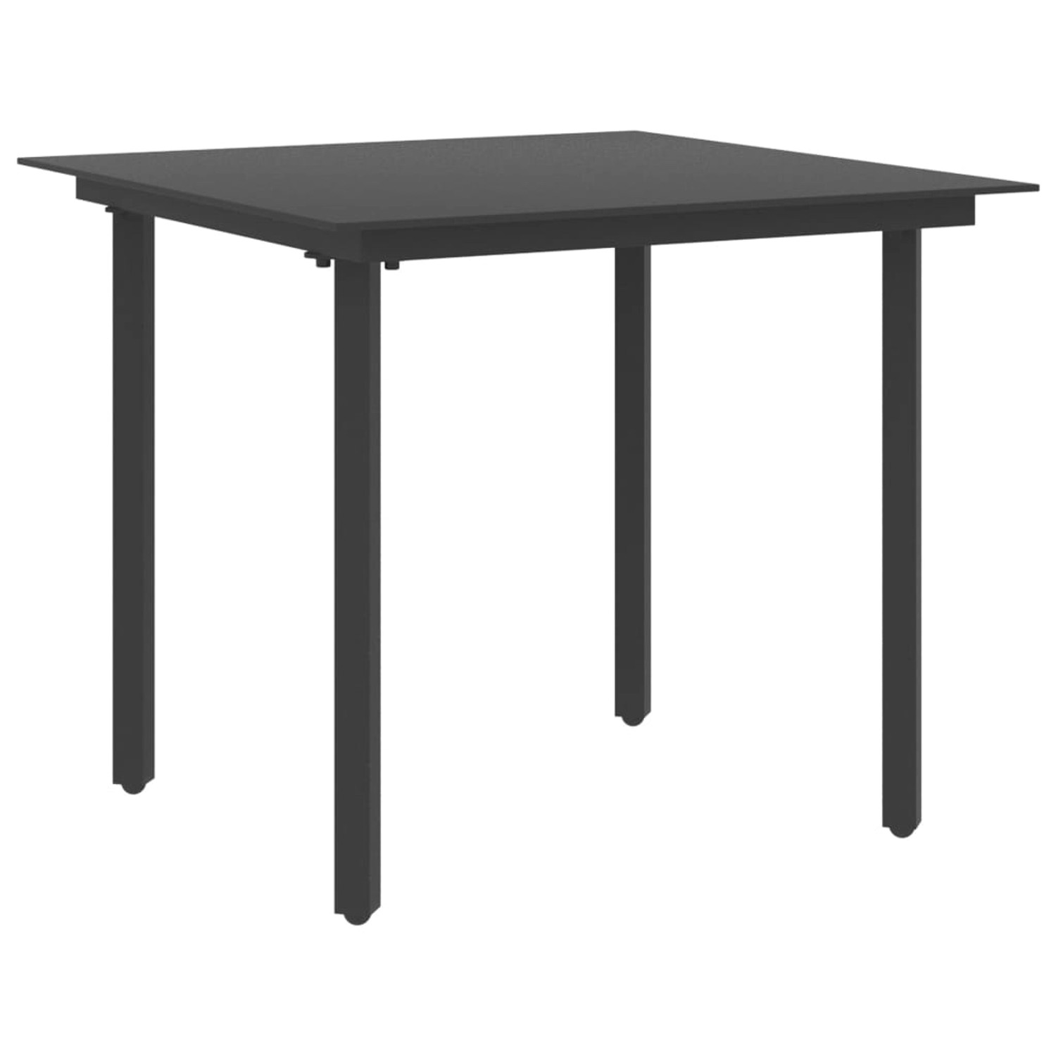 vidaXL Garten-Esstisch Schwarz 80x80x74 cm Stahl und Glas 313109 vidaXL Garten-Esstisch Schwarz 80x80x74 cm Stahl und Glas 313109 von VIDAXL