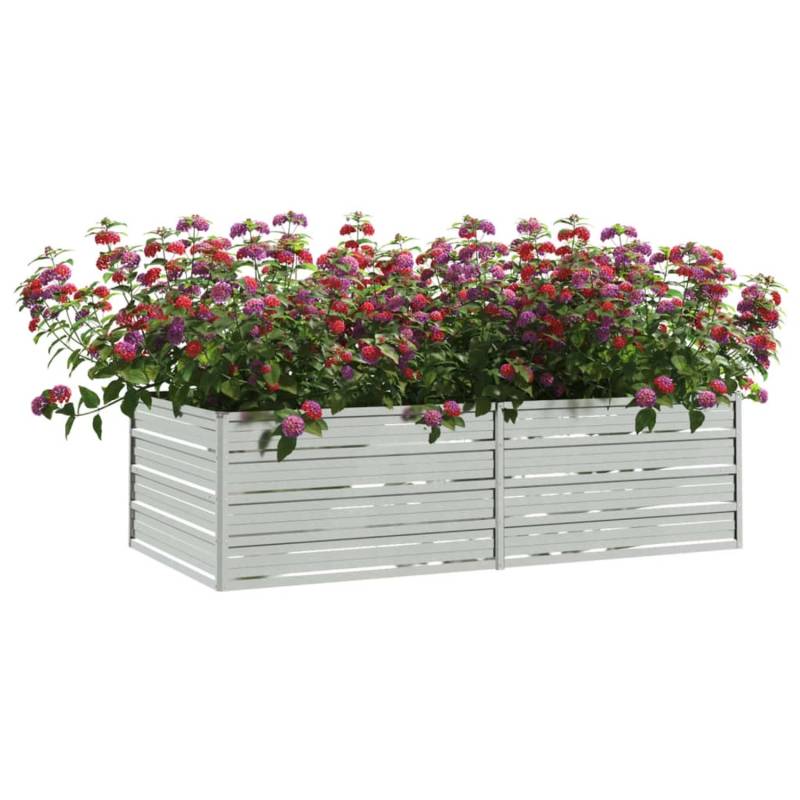 vidaXL Garten-Hochbeet 160x80x45 cm Stahl Silber 1085250 von VIDAXL