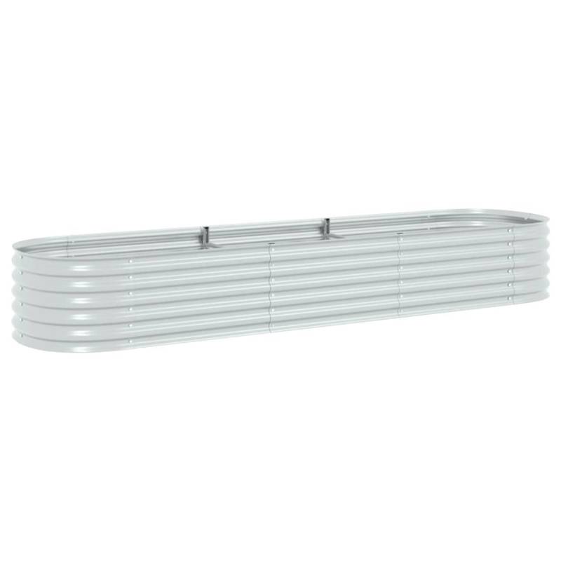 vidaXL Garten-Hochbeet 320x80x44 cm Stahl Silbern 660433 von VIDAXL