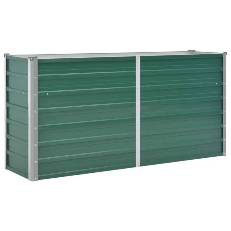 vidaXL Garten-Hochbeet Stahl 160x40x77 cm Grün 659814 von VIDAXL