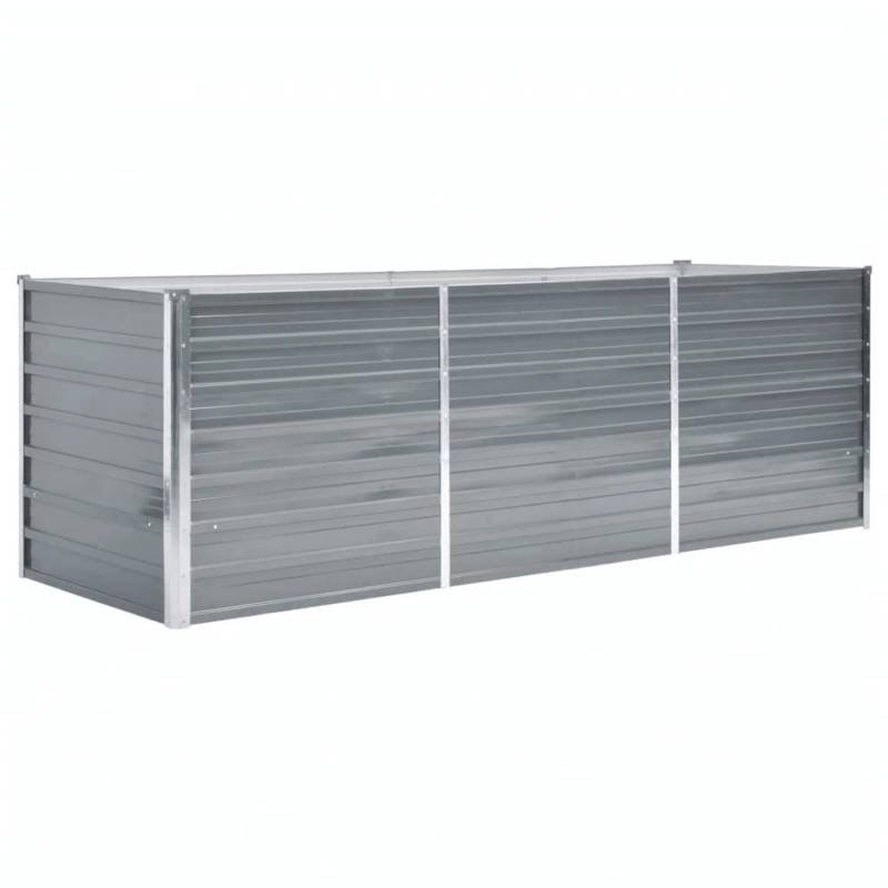 vidaXL Garten-Hochbeet Stahl 240x80x77 cm Grau 659805 von VIDAXL