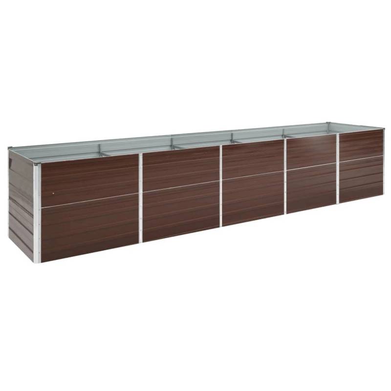 vidaXL Garten-Hochbeet Stahl 400x80x45 cm Braun 661672 von VIDAXL