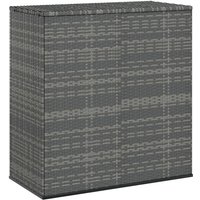 Garten-Kissenbox pe Rattan 100x49x103,5 cm Grau vidaXL912395 von BONNEVIE