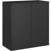 Garten-Kissenbox pe Rattan 100x49x103,5 cm Schwarz vidaXL499920 von BONNEVIE