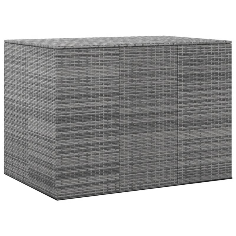 VidaXL Garten-Kissenbox PE Rattan 145x100x103 cm Grau von VIDAXL