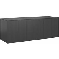 Garten-Kissenbox pe Rattan 291x100,5x104 cm Schwarz vidaXL173791 von BONNEVIE