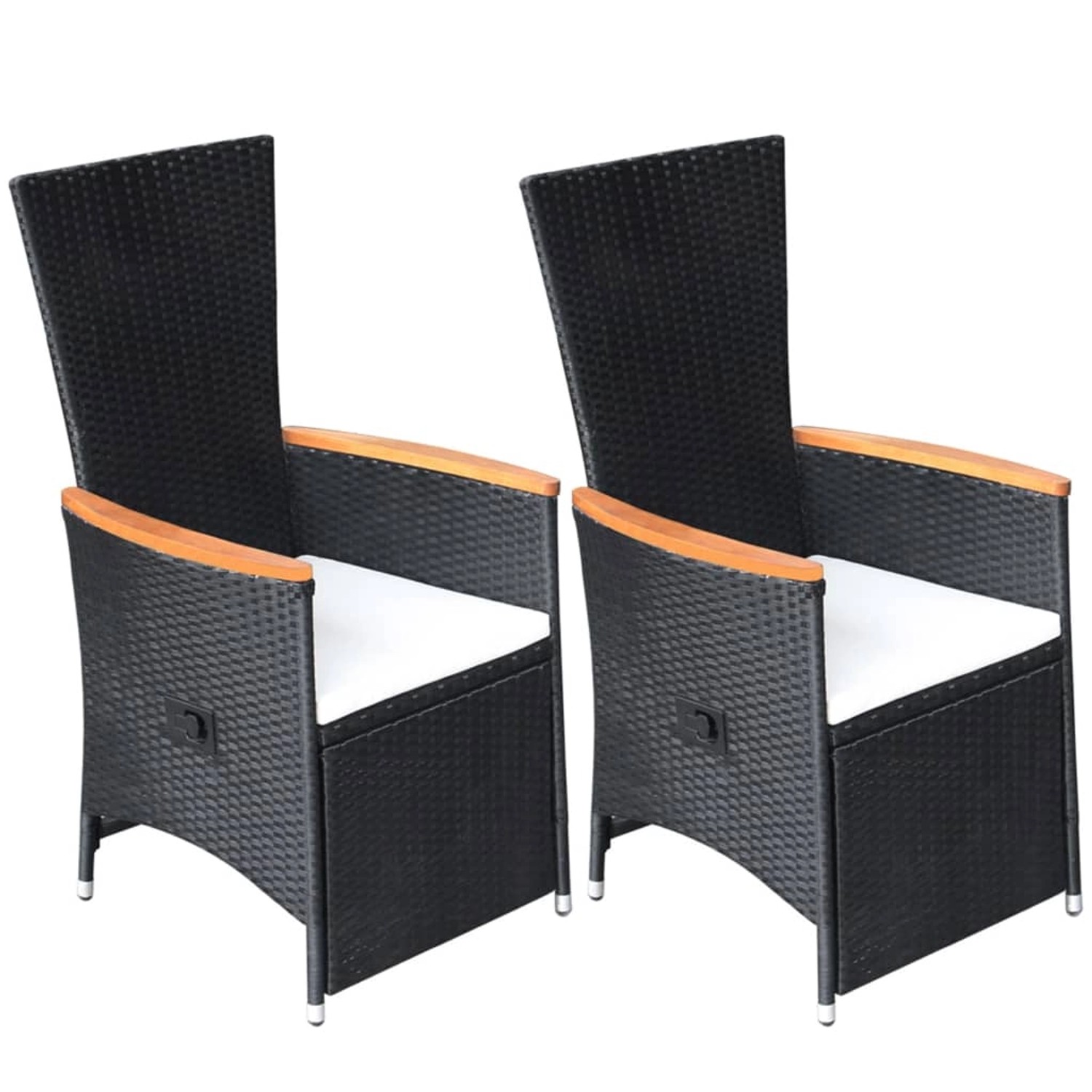 vidaXL Garten-Liegestühle 2 Stk. mit Auflagen Poly Rattan Schwarz vidaXL Garten-Liegestühle 2 Stk. mit Auflagen Poly Rattan Schwarz von VIDAXL