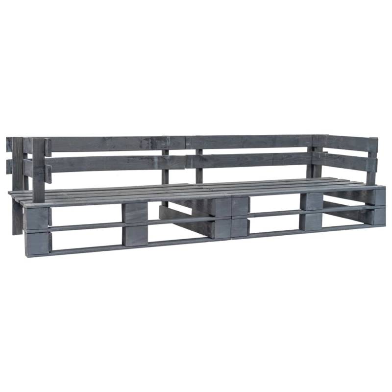 vidaXL Garten-Palettensofa 2-Sitzer Grau Holz 276312 von VIDAXL