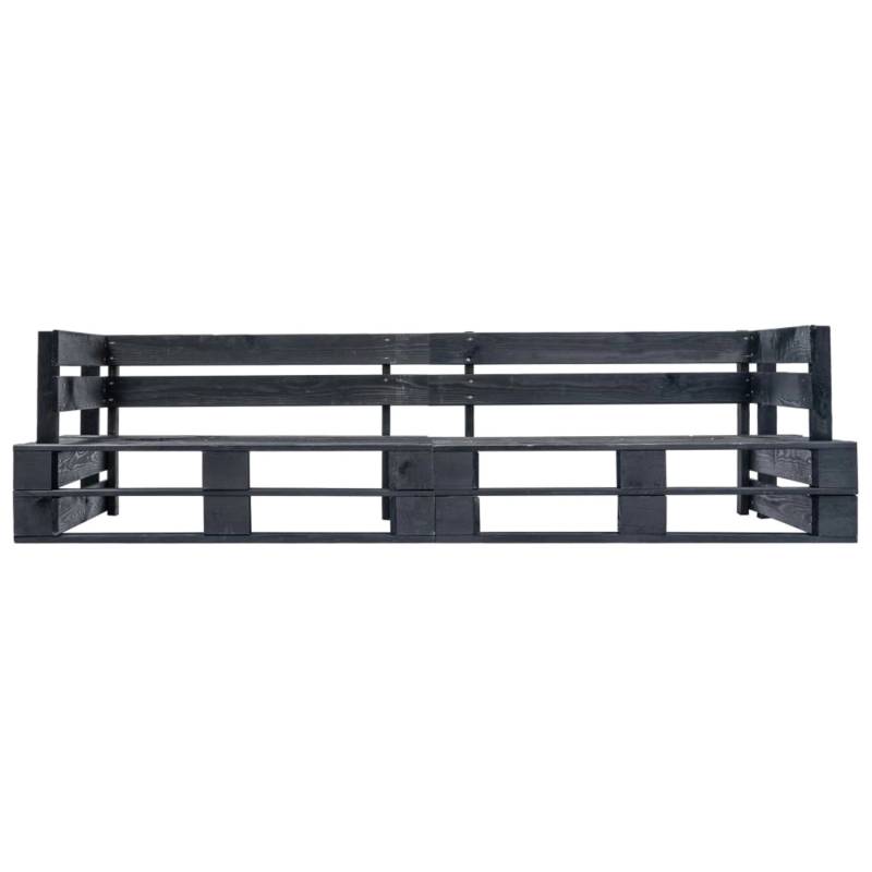 vidaXL Garten-Palettensofa 2-Sitzer Schwarz Holz vidaXL Garten-Palettensofa 2-Sitzer Schwarz Holz von VIDAXL