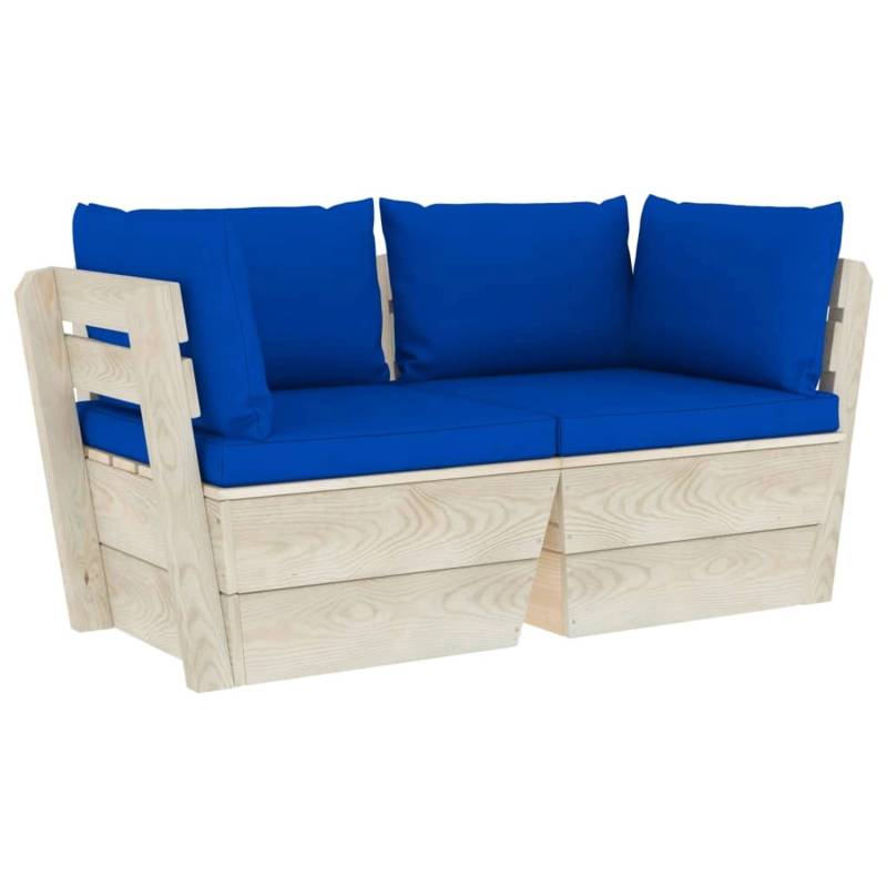 vidaXL Garten-Palettensofa 2-Sitzer mit Kissen Fichtenholz Modell 11 vidaXL Garten-Palettensofa 2-Sitzer mit Kissen Fichtenholz Modell 11 von VIDAXL