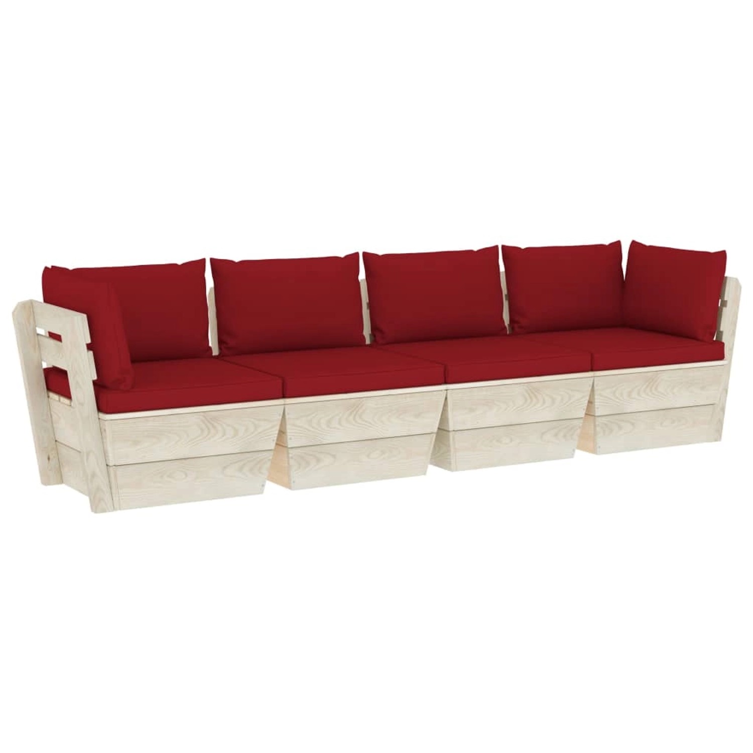 vidaXL Garten-Palettensofa 4-Sitzer mit Kissen Fichtenholz Modell 10 vidaXL Garten-Palettensofa 4-Sitzer mit Kissen Fichtenholz Modell 10 von VIDAXL