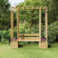 vidaXL Garten-Pergola mit Bank & Pflanzkübeln Kiefernholz Imprägniert vidaXL Garten-Pergola mit Bank & Pflanzkübeln Kiefernholz Imprägniert von VIDAXL