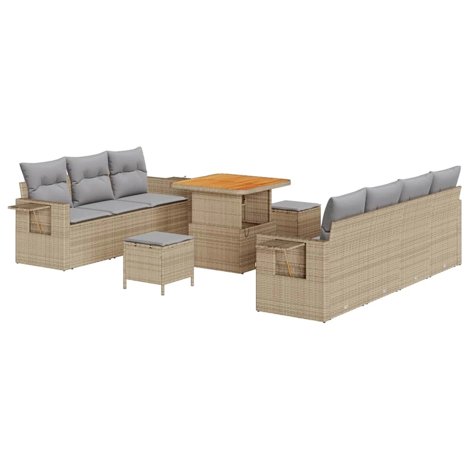 vidaXL Garten-Sofa-Set 10-Tlg Beige Poly Rattan 3361707 vidaXL Garten-Sofa-Set 10-Tlg Beige Poly Rattan 3361707 von VIDAXL