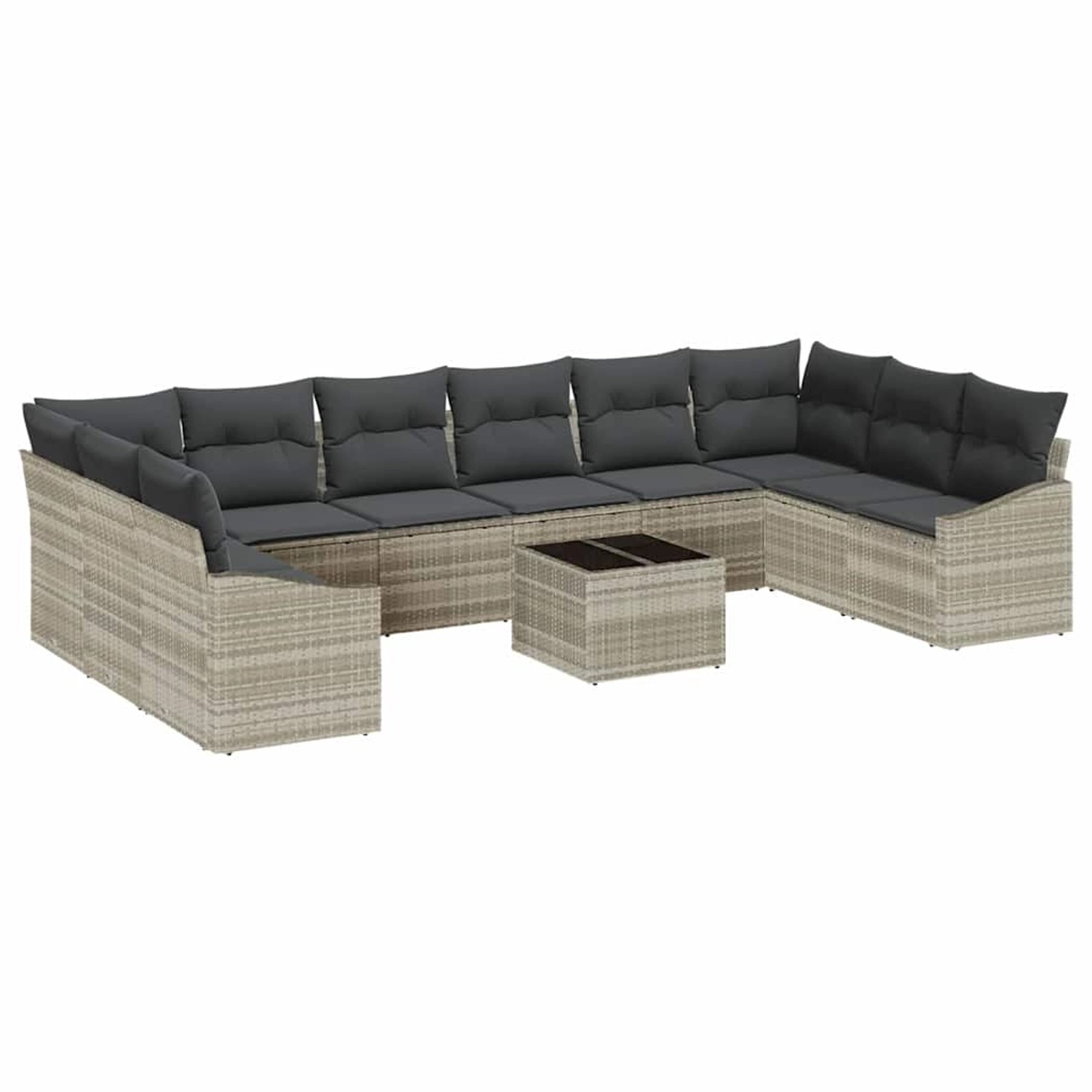 vidaXL Garten-Sofa-Set 11-Tlg Hellgrau Poly Rattan 3346912 vidaXL Garten-Sofa-Set 11-Tlg Hellgrau Poly Rattan 3346912 von VIDAXL