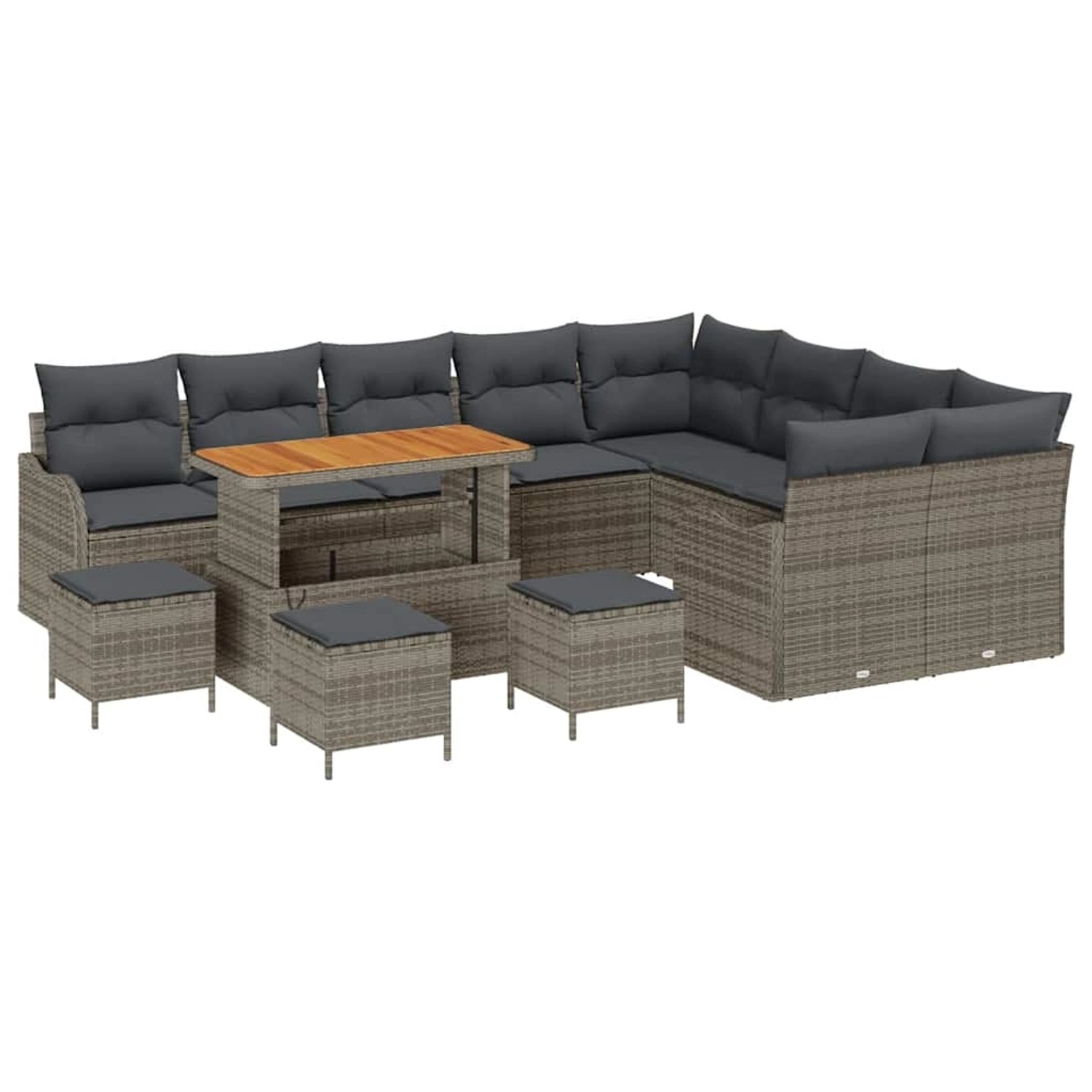 vidaXL Garten-Sofa-Set 13-Tlg Grau Poly Rattan 3362313 vidaXL Garten-Sofa-Set 13-Tlg Grau Poly Rattan 3362313 von VIDAXL