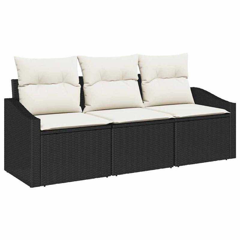 vidaXL Garten-Sofa-Set 3-Tlg Schwarz Poly Rattan 3346577 vidaXL Garten-Sofa-Set 3-Tlg Schwarz Poly Rattan 3346577 von VIDAXL