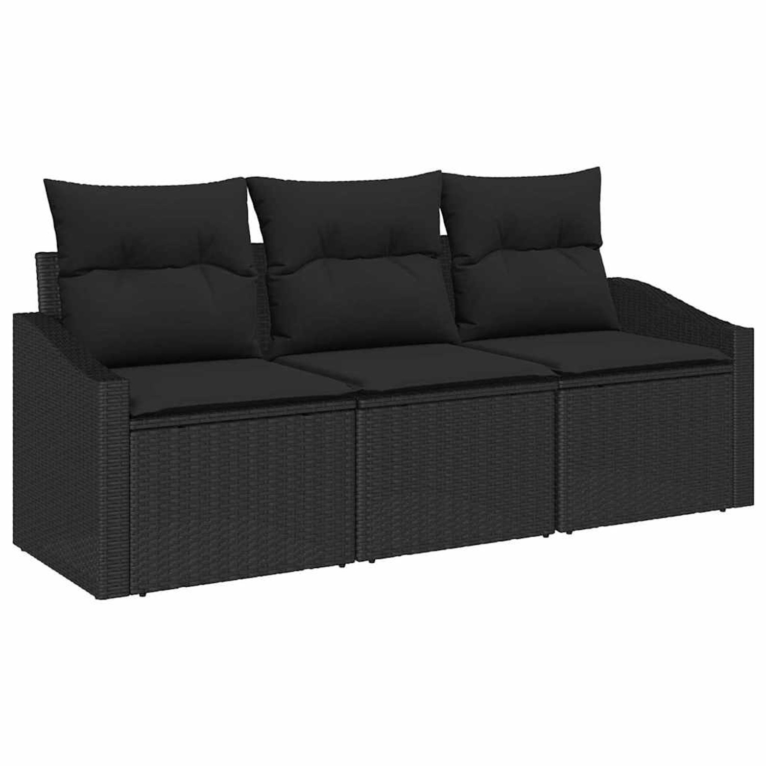 vidaXL Garten-Sofa-Set 3-Tlg Schwarz Poly Rattan 3346583 vidaXL Garten-Sofa-Set 3-Tlg Schwarz Poly Rattan 3346583 von VIDAXL