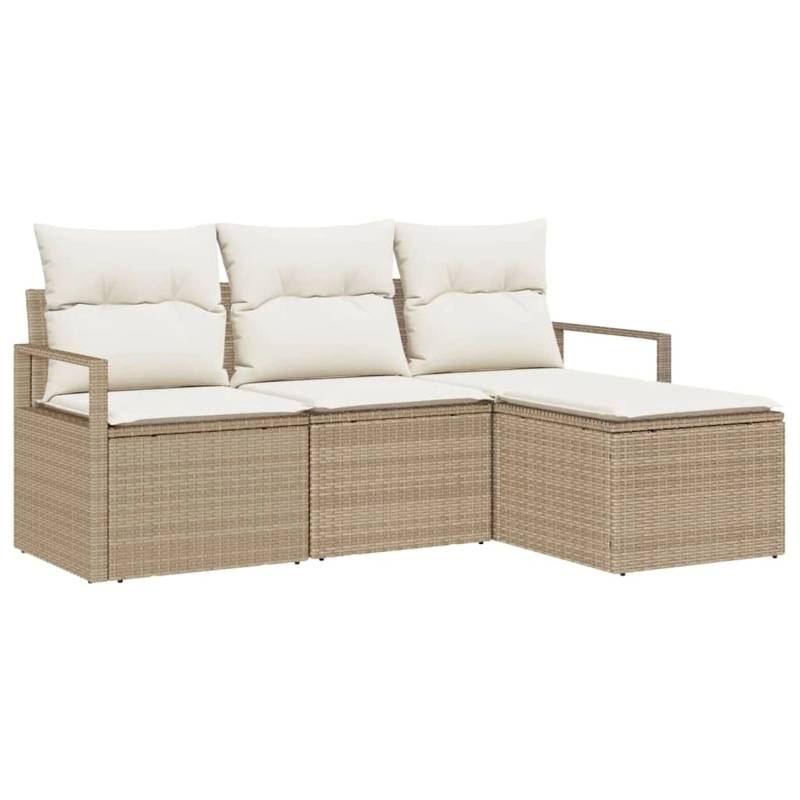 vidaXL Garten-Sofa-Set 4-Tlg Beige Poly Rattan 3346331 vidaXL Garten-Sofa-Set 4-Tlg Beige Poly Rattan 3346331 von VIDAXL