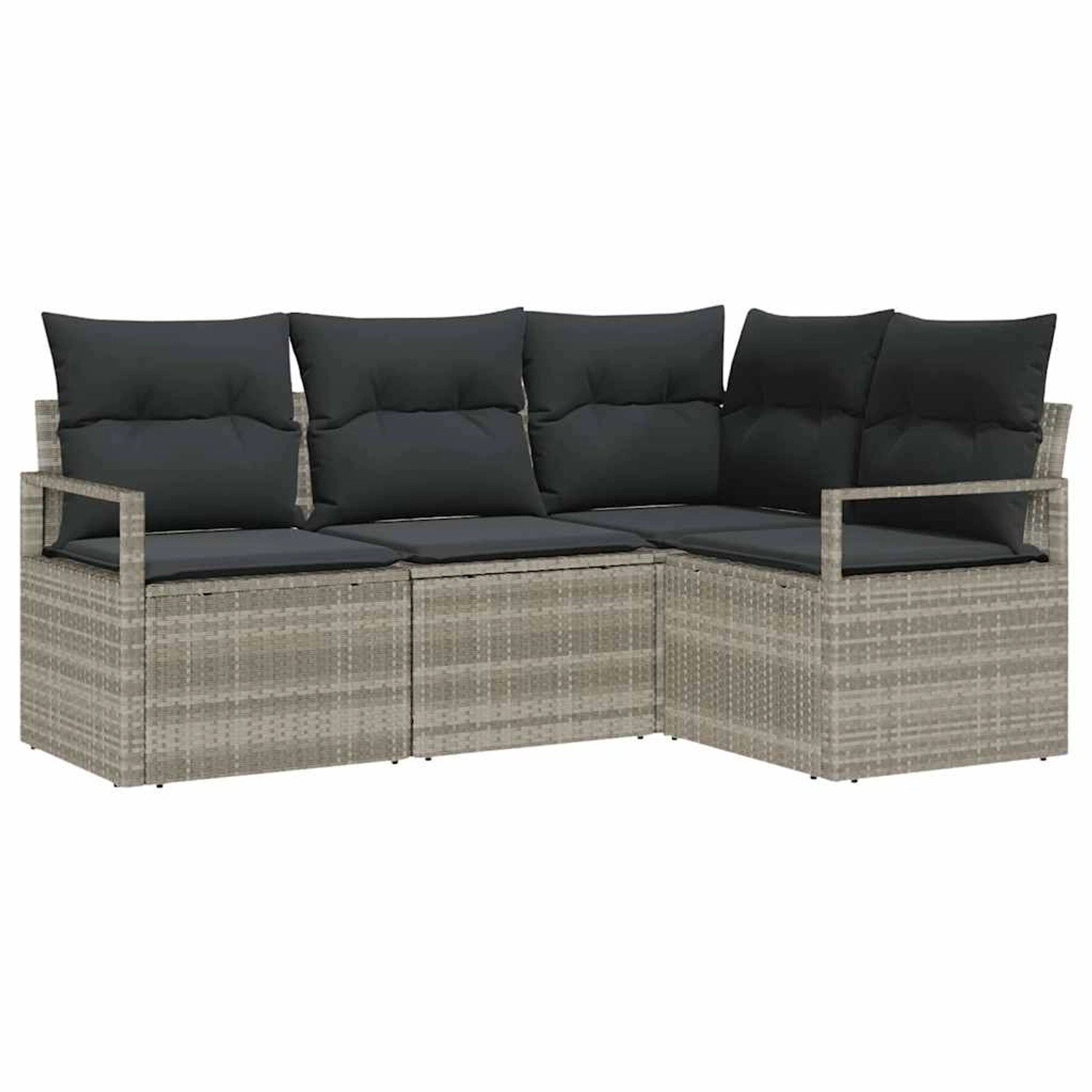 vidaXL Garten-Sofa-Set 4-Tlg Hellgrau Poly Rattan 3346362 vidaXL Garten-Sofa-Set 4-Tlg Hellgrau Poly Rattan 3346362 von VIDAXL