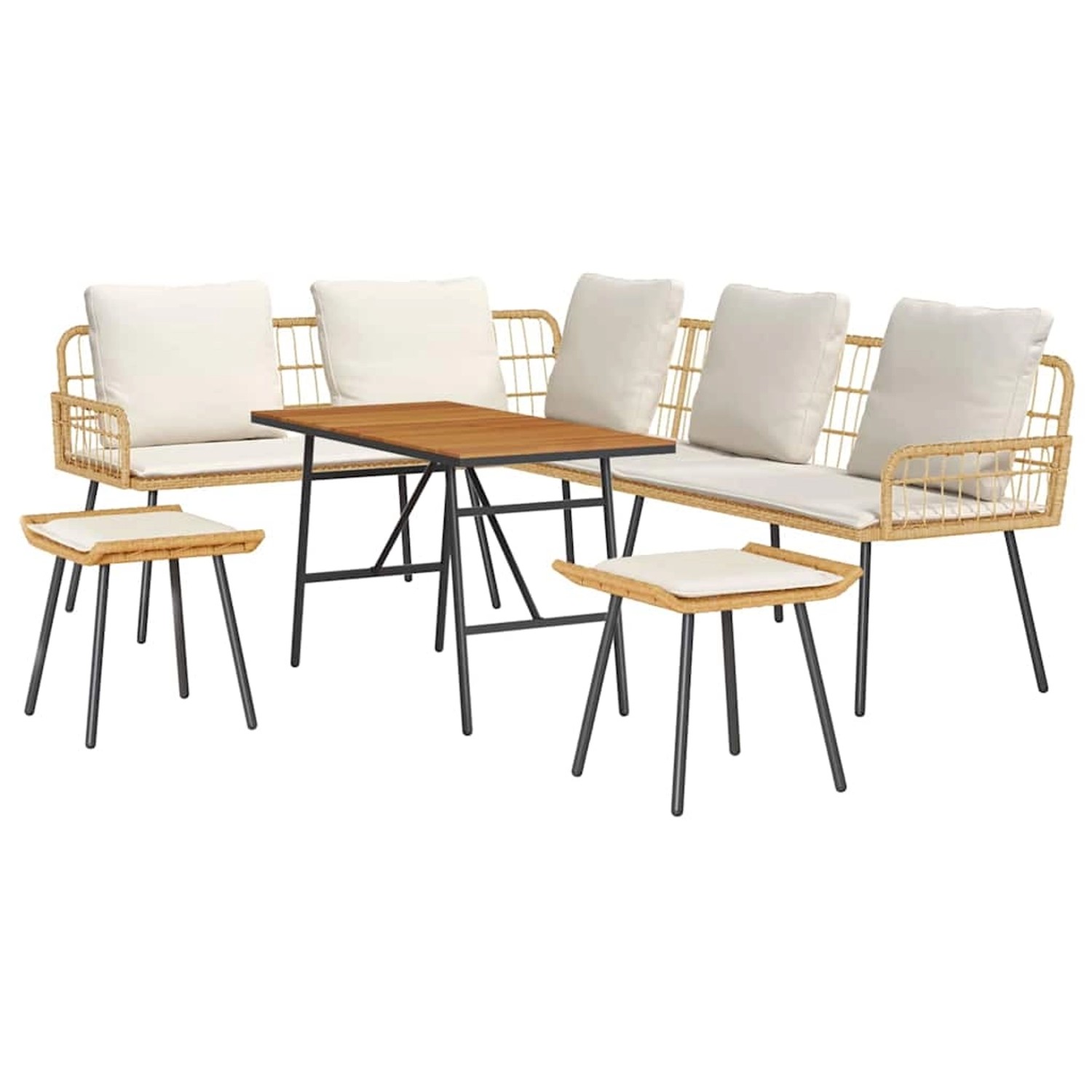 vidaXL Garten-Sofa-Set 4-Tlg Natur Poly Rattan 3328655 vidaXL Garten-Sofa-Set 4-Tlg Natur Poly Rattan 3328655 von VIDAXL