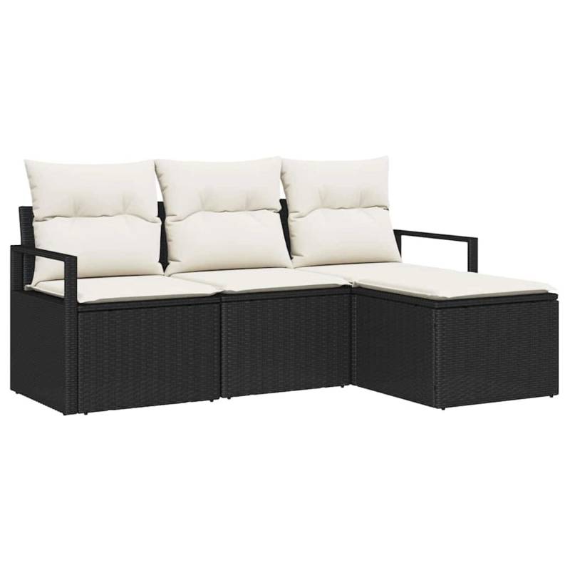vidaXL Garten-Sofa-Set 4-Tlg Schwarz Poly Rattan 3346327 vidaXL Garten-Sofa-Set 4-Tlg Schwarz Poly Rattan 3346327 von VIDAXL