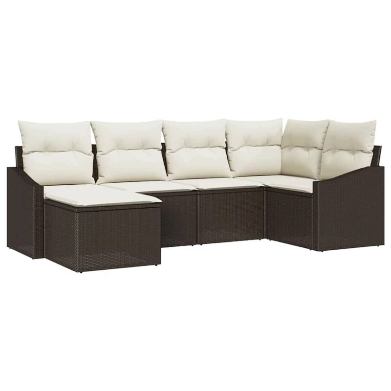 vidaXL Garten-Sofa-Set 6-Tlg Braun Poly Rattan 3346788 vidaXL Garten-Sofa-Set 6-Tlg Braun Poly Rattan 3346788 von VIDAXL