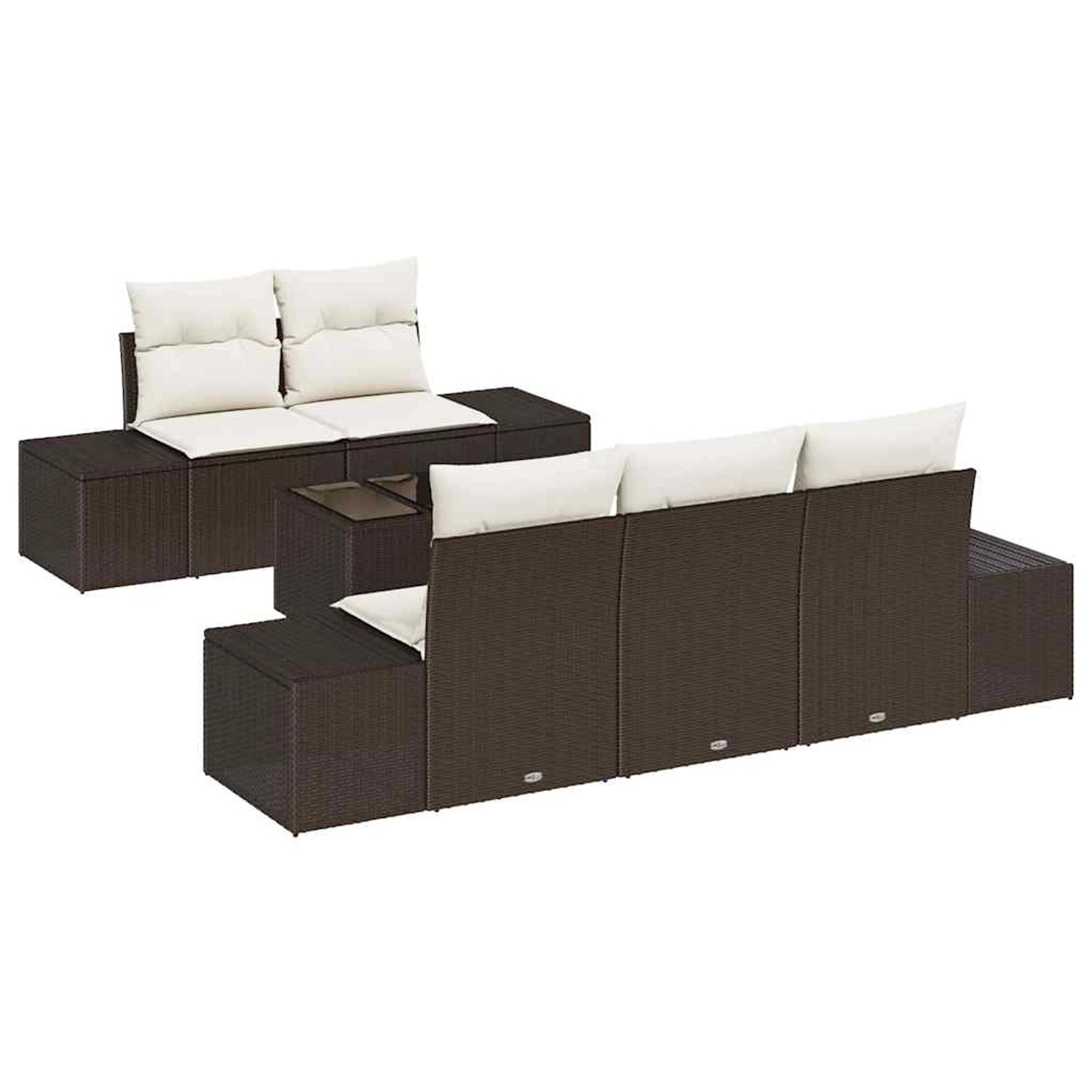 vidaXL Garten-Sofa-Set 6-Tlg Braun Poly Rattan 3346938 vidaXL Garten-Sofa-Set 6-Tlg Braun Poly Rattan 3346938 von VIDAXL