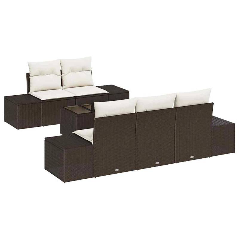 vidaXL Garten-Sofa-Set 6-Tlg Braun Poly Rattan 3346938 vidaXL Garten-Sofa-Set 6-Tlg Braun Poly Rattan 3346938 von VIDAXL