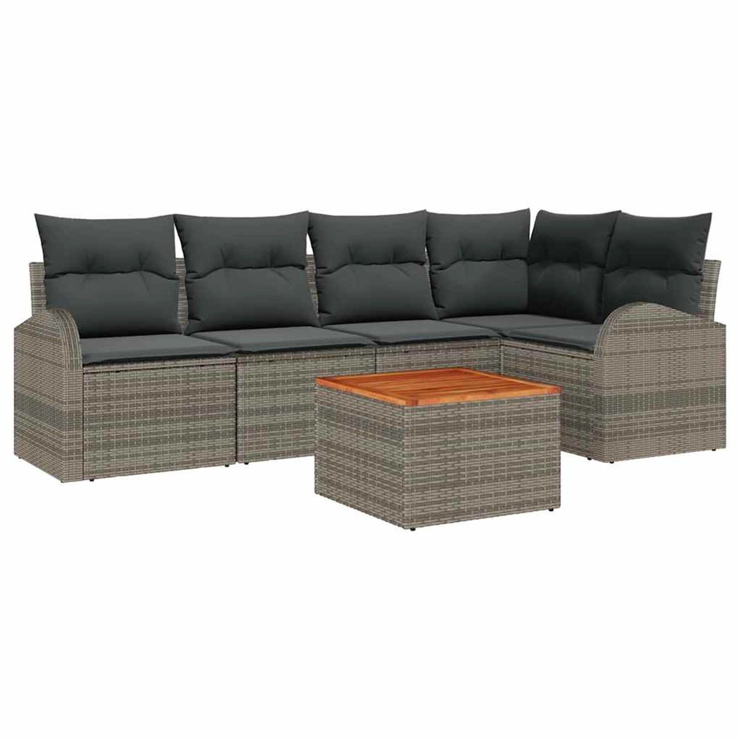 vidaXL Garten-Sofa-Set 6-Tlg Grau Poly Rattan 3347580 vidaXL Garten-Sofa-Set 6-Tlg Grau Poly Rattan 3347580 von VIDAXL