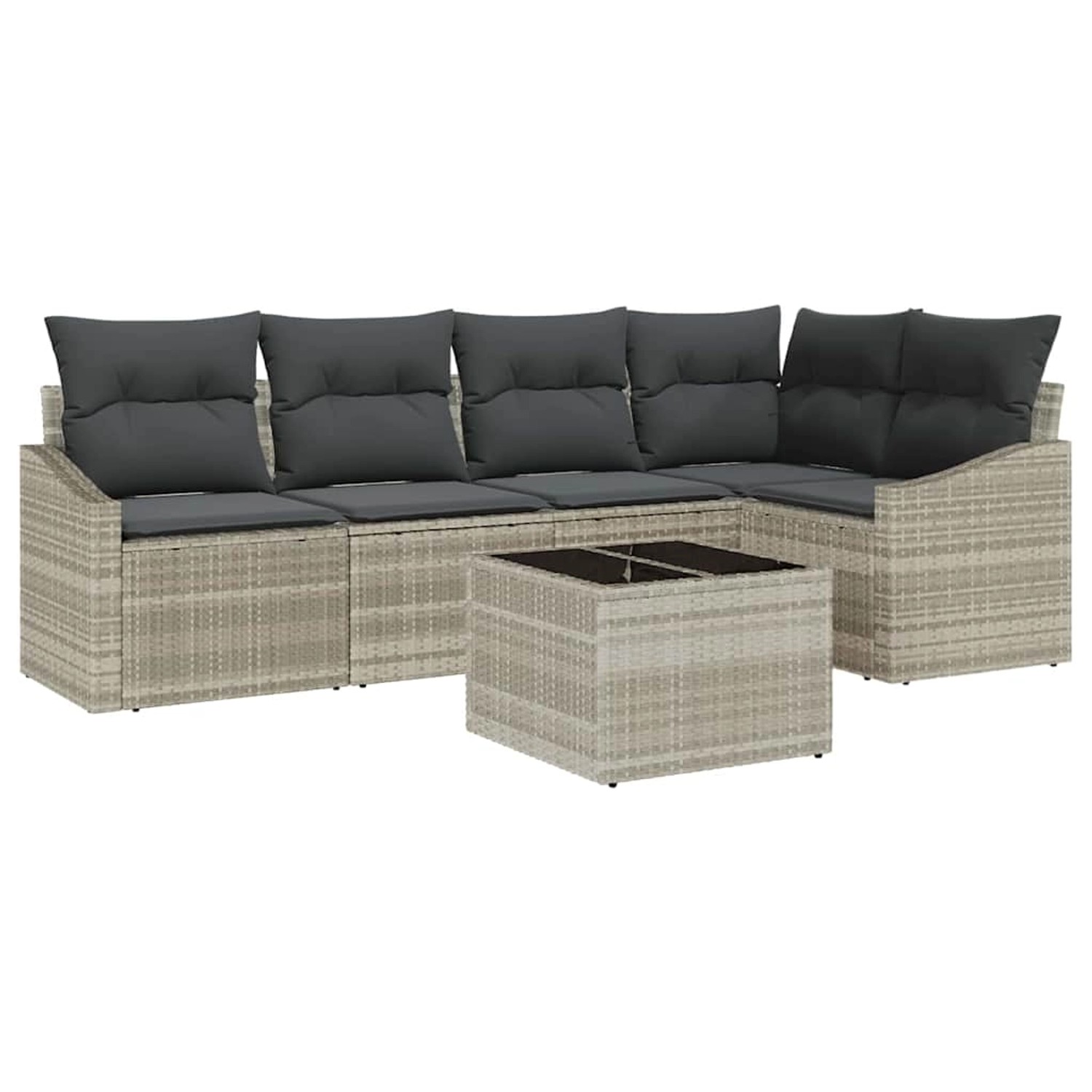 vidaXL Garten-Sofa-Set 6-Tlg Hellgrau Poly Rattan 3346732 vidaXL Garten-Sofa-Set 6-Tlg Hellgrau Poly Rattan 3346732 von VIDAXL