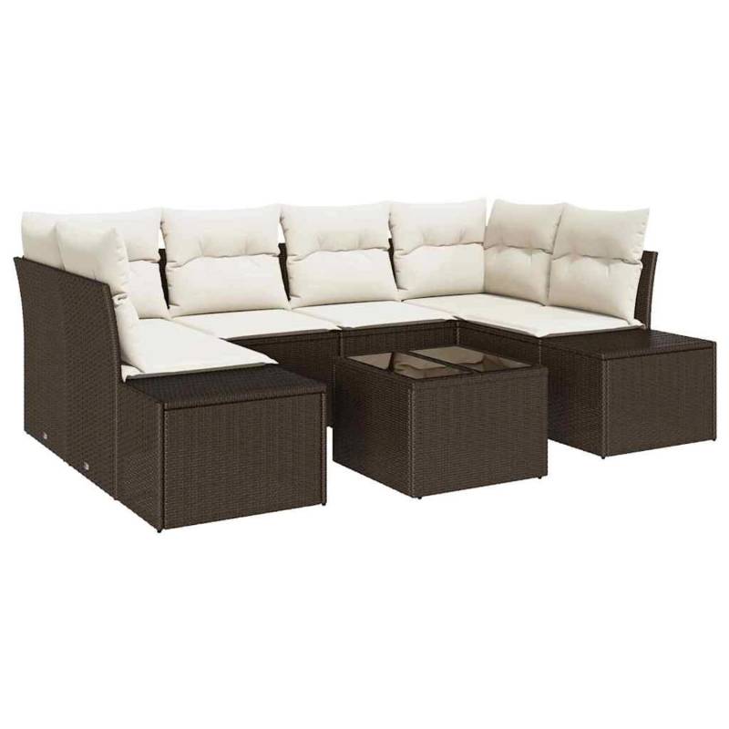 vidaXL Garten-Sofa-Set 7-Tlg Braun Poly Rattan 3346958 vidaXL Garten-Sofa-Set 7-Tlg Braun Poly Rattan 3346958 von VIDAXL