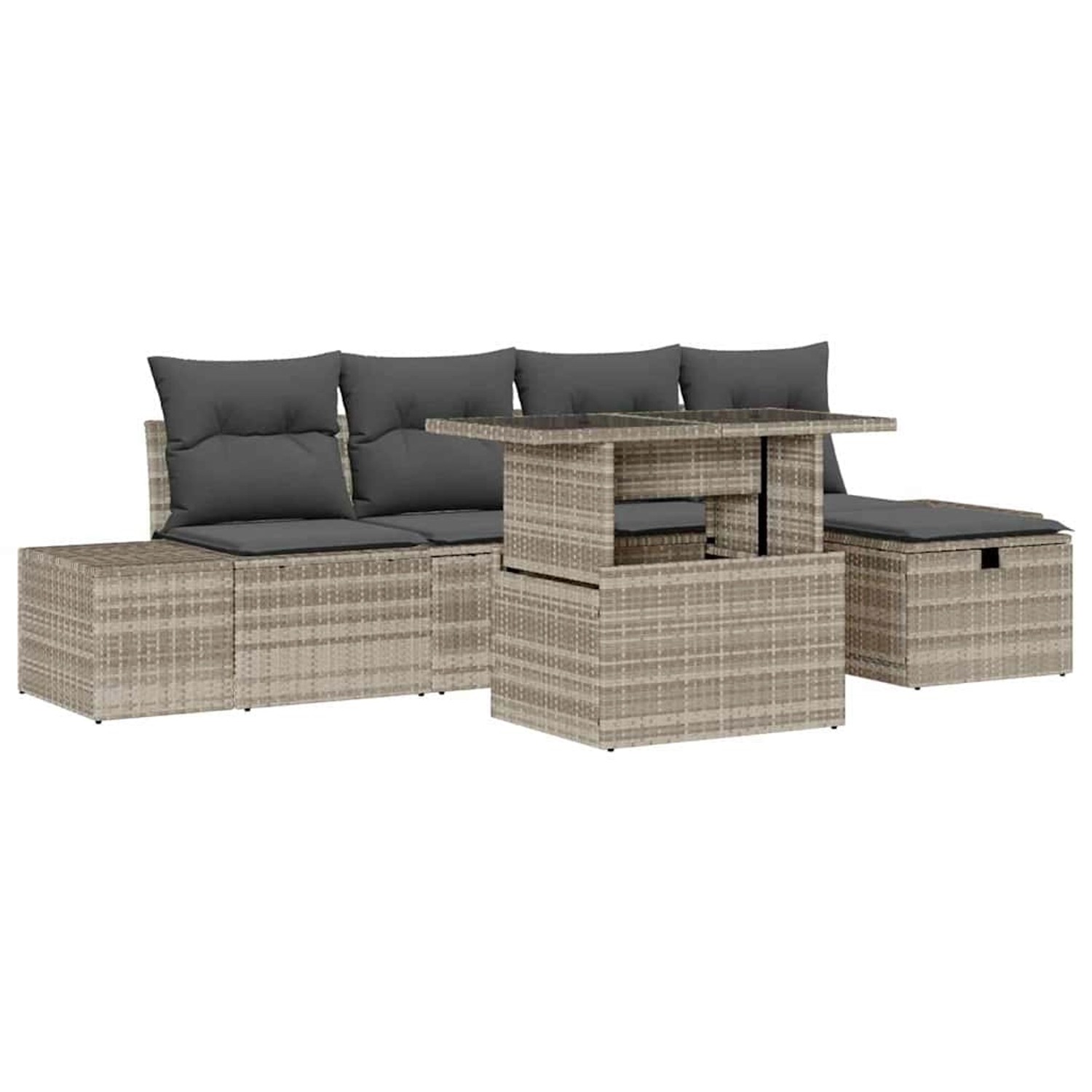 vidaXL Garten-Sofa-Set 7-Tlg Hellgrau Poly Rattan 3359869 vidaXL Garten-Sofa-Set 7-Tlg Hellgrau Poly Rattan 3359869 von VIDAXL