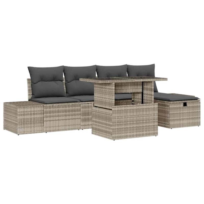 vidaXL Garten-Sofa-Set 7-Tlg Hellgrau Poly Rattan 3359869 vidaXL Garten-Sofa-Set 7-Tlg Hellgrau Poly Rattan 3359869 von VIDAXL