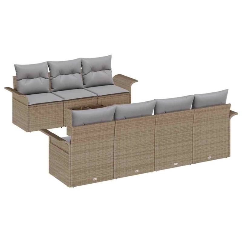 vidaXL Garten-Sofa-Set 8-Tlg Beige Poly Rattan 3345270 vidaXL Garten-Sofa-Set 8-Tlg Beige Poly Rattan 3345270 von VIDAXL