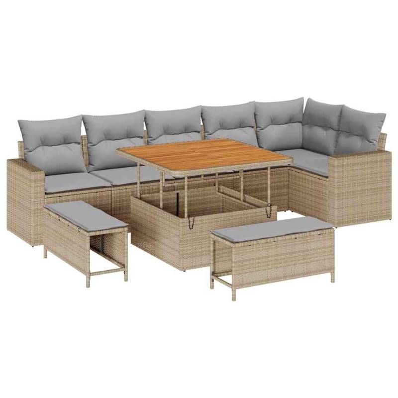 vidaXL Garten-Sofa-Set 9-Tlg Beige Poly Rattan 3361627 vidaXL Garten-Sofa-Set 9-Tlg Beige Poly Rattan 3361627 von VIDAXL