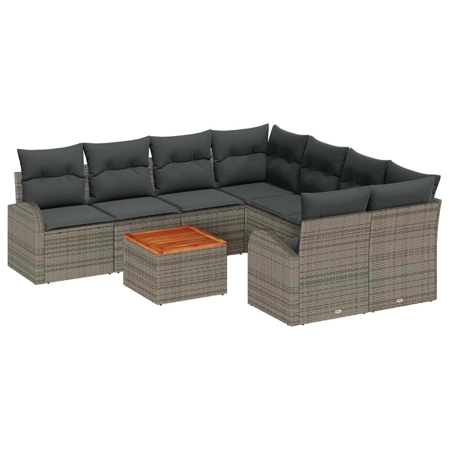 vidaXL Garten-Sofa-Set 9-Tlg Grau Poly Rattan 3347559 vidaXL Garten-Sofa-Set 9-Tlg Grau Poly Rattan 3347559 von VIDAXL