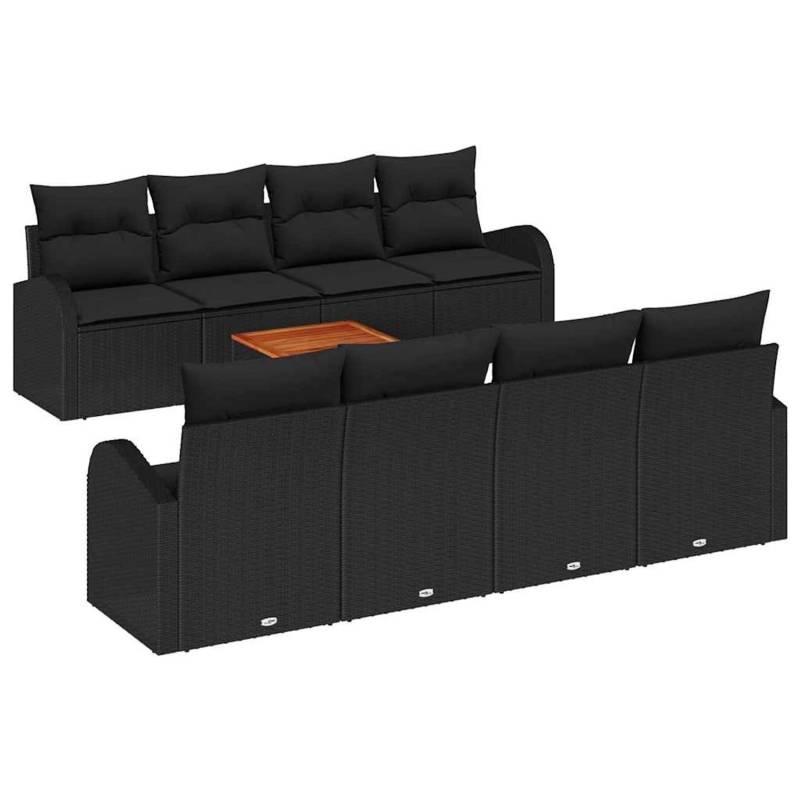 vidaXL Garten-Sofa-Set 9-Tlg Schwarz Poly Rattan 3347555 vidaXL Garten-Sofa-Set 9-Tlg Schwarz Poly Rattan 3347555 von VIDAXL