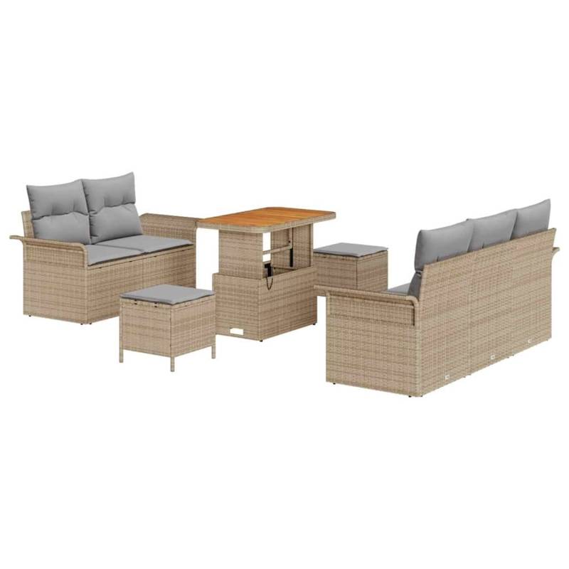 vidaXL Garten-Sofa-Set Höhenverstellbar 8-Tlg Beige Poly Rattan 3362082 vidaXL Garten-Sofa-Set Höhenverstellbar 8-Tlg Beige Poly Rattan 3362082 von VIDAXL