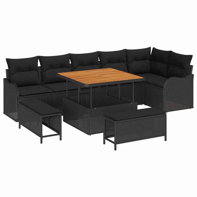 vidaXL Garten-Sofa-Set Höhenverstellbar 9-Tlg Schwarz Poly Rattan 3362274 vidaXL Garten-Sofa-Set Höhenverstellbar 9-Tlg Schwarz Poly Rattan 3362274 von VIDAXL