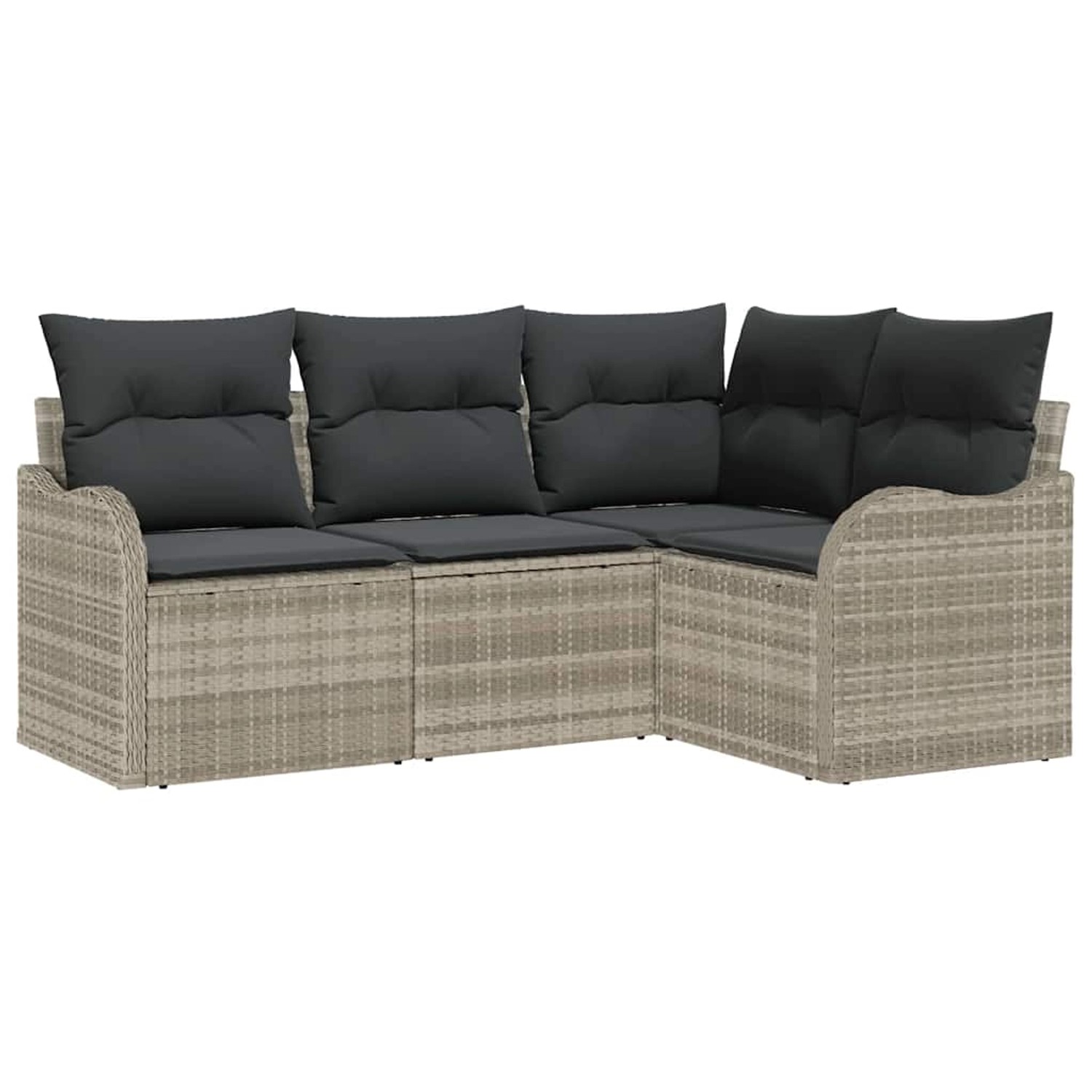vidaXL Garten-Sofa-Set mit Kissen 4-Tlg Hellgrau Poly Rattan 3345682 vidaXL Garten-Sofa-Set mit Kissen 4-Tlg Hellgrau Poly Rattan 3345682 von VIDAXL