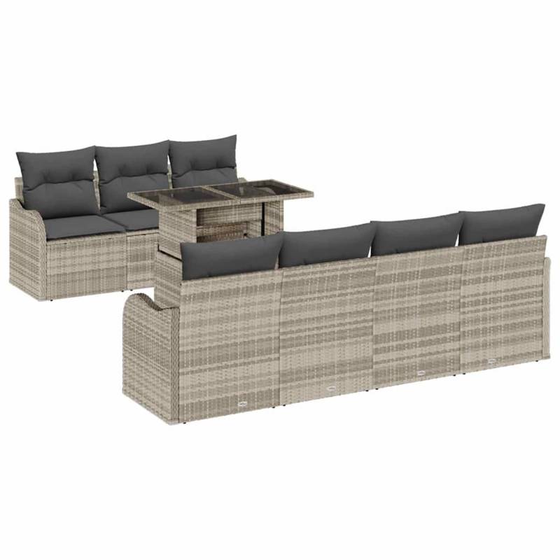 vidaXL Garten-Sofa-Set mit Kissen 8-Tlg Hellgrau Poly Rattan 3348408 vidaXL Garten-Sofa-Set mit Kissen 8-Tlg Hellgrau Poly Rattan 3348408 von VIDAXL