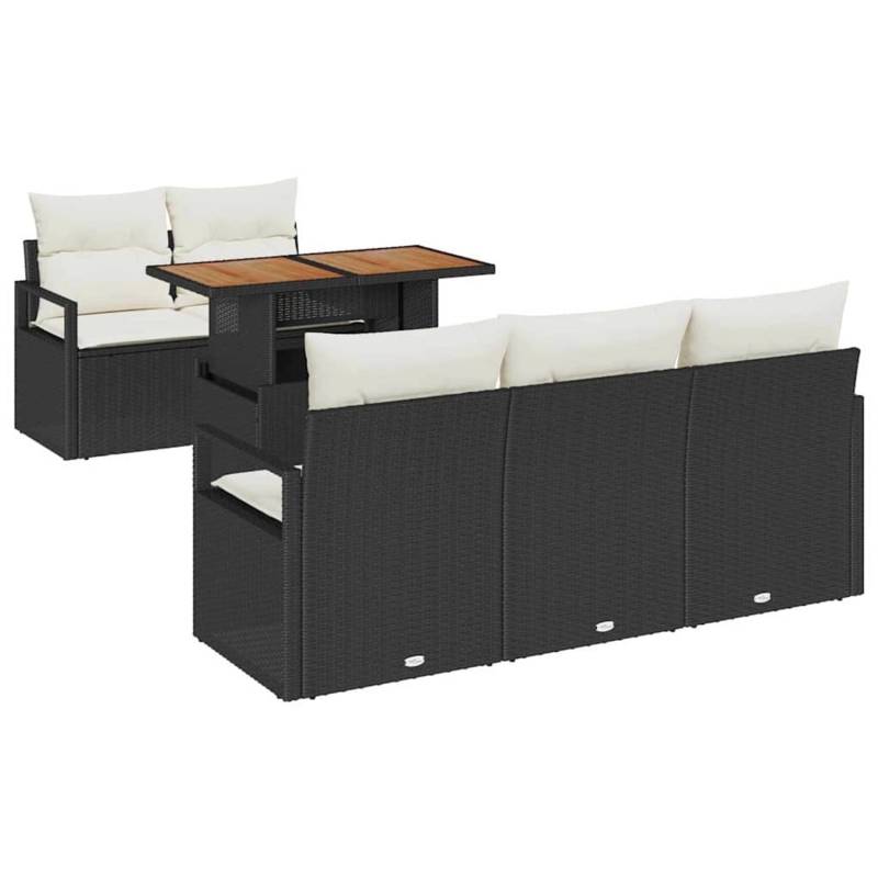 vidaXL Garten-Sofa-Set mit Speicher 6-Tlg Schwarz Poly Rattan 3358385 vidaXL Garten-Sofa-Set mit Speicher 6-Tlg Schwarz Poly Rattan 3358385 von VIDAXL