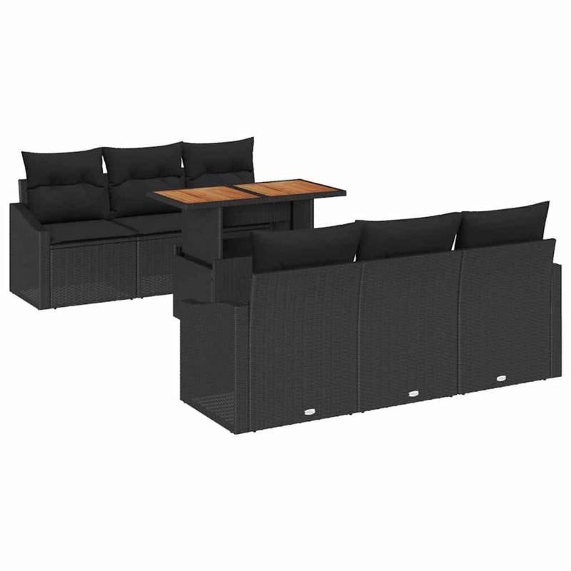 vidaXL Garten-Sofa-Set mit Speicher 7-Tlg Schwarz Poly Rattan 3358522 vidaXL Garten-Sofa-Set mit Speicher 7-Tlg Schwarz Poly Rattan 3358522 von VIDAXL