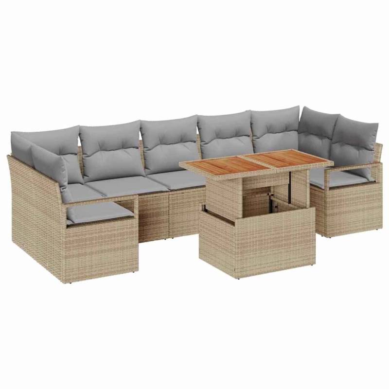 vidaXL Garten-Sofa-Set mit Speicher 8-Tlg Beige Poly Rattan 3358415 vidaXL Garten-Sofa-Set mit Speicher 8-Tlg Beige Poly Rattan 3358415 von VIDAXL