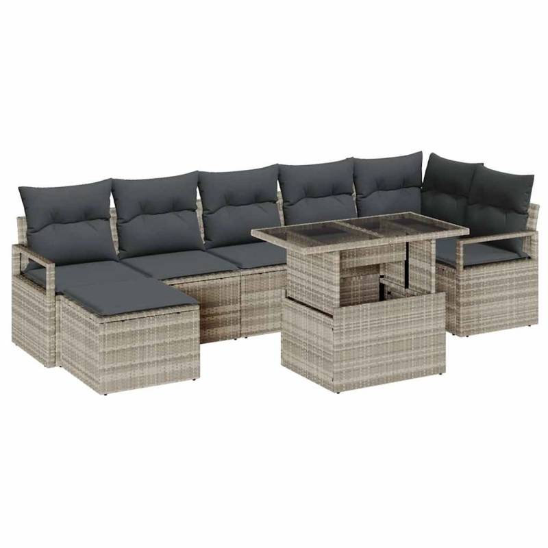 vidaXL Garten-Sofa-Set mit Speicher 8-Tlg Hellgrau Poly Rattan 3357605 vidaXL Garten-Sofa-Set mit Speicher 8-Tlg Hellgrau Poly Rattan 3357605 von VIDAXL