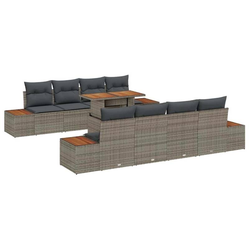 vidaXL Garten-Sofa-Set mit Speicher 9-Tlg Grau Poly Rattan 3358788 vidaXL Garten-Sofa-Set mit Speicher 9-Tlg Grau Poly Rattan 3358788 von VIDAXL