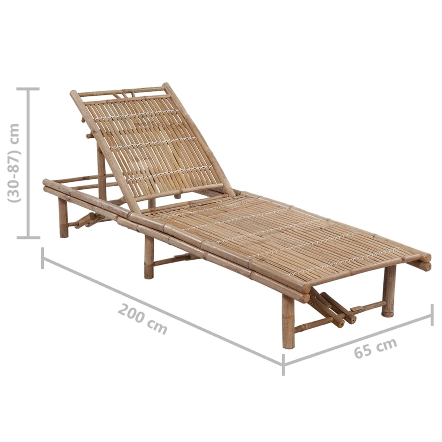 VidaXL Garten-Sonnenliege mit Auflage Bambus Anthrazit VidaXL Garten-Sonnenliege mit Auflage Bambus Anthrazit von VIDAXL